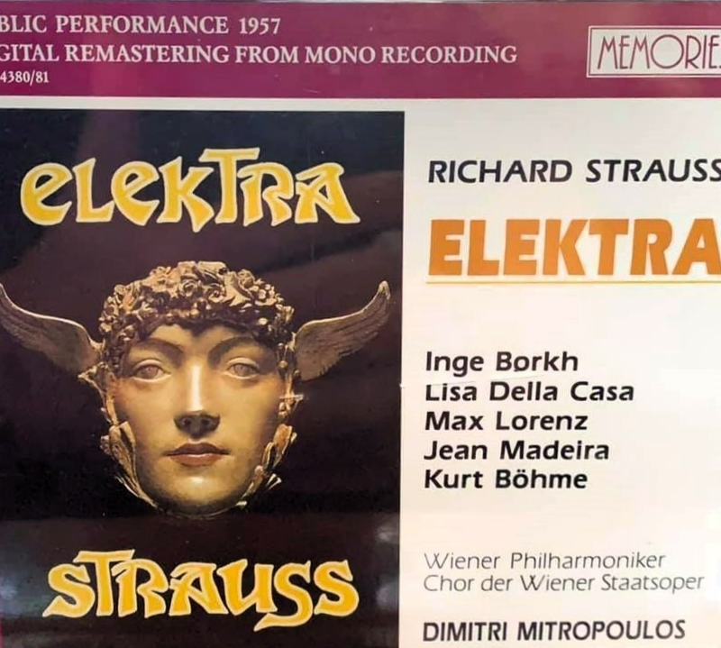 Richard Strauss Elektra Dimitri Mitropoulos Live Vienna 1957 Memories 2 CD