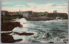 ILFRACOMBE - Devon Rough Sea at Wildersmouth Vintage Posted 1904 Postcard
