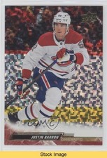 2022-23 Upper Deck Series 2 Speckled Rainbow Foil Justin Barron #346 READ 1g4p