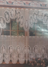 Heritage Lace Curtains Rose 54x36 Tier Ecru