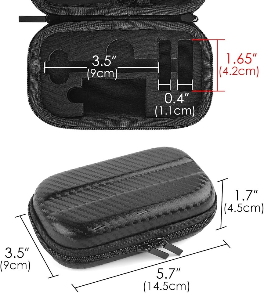 Hard Shell Safety Razor Travel Case, Shaving Kit Storage Box for Long ...