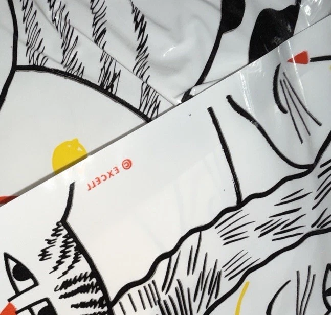 Винтажная веселая и уникальная пластиковая занавеска для душа с принтом котенка белый черный узор - Изображение 2 из 4