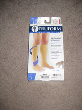 Truform 0865 X-Large Beige 20-30 mmHg Compression Below Knee Socks Open Toe