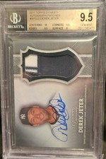 2017 Dynasty Derek Jeter Auto BGS 9.5/10 2clr Patch w/ Pinstripe NY Yankees 8/10