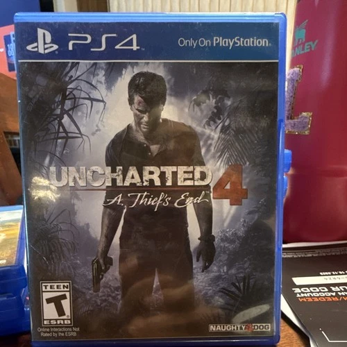 Sony Uncharted 4: A Thief's End PS4 2016 T Action/Adventure Multiplayer W/ Case