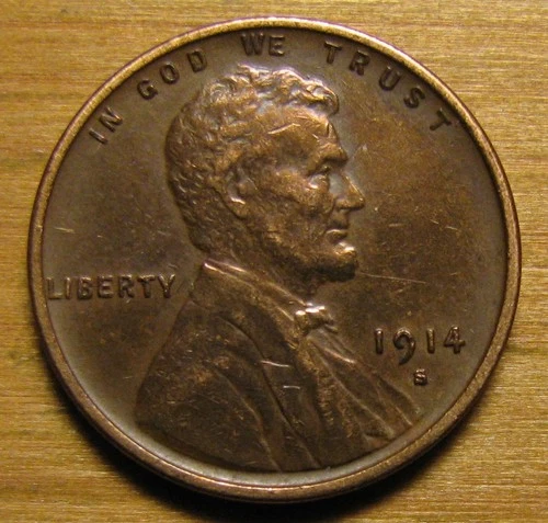 1914 S LINCOLN WHEAT CENT PENNY FROM COIN COLLECTION ROLLS LOTS SETS AND ALBUMS