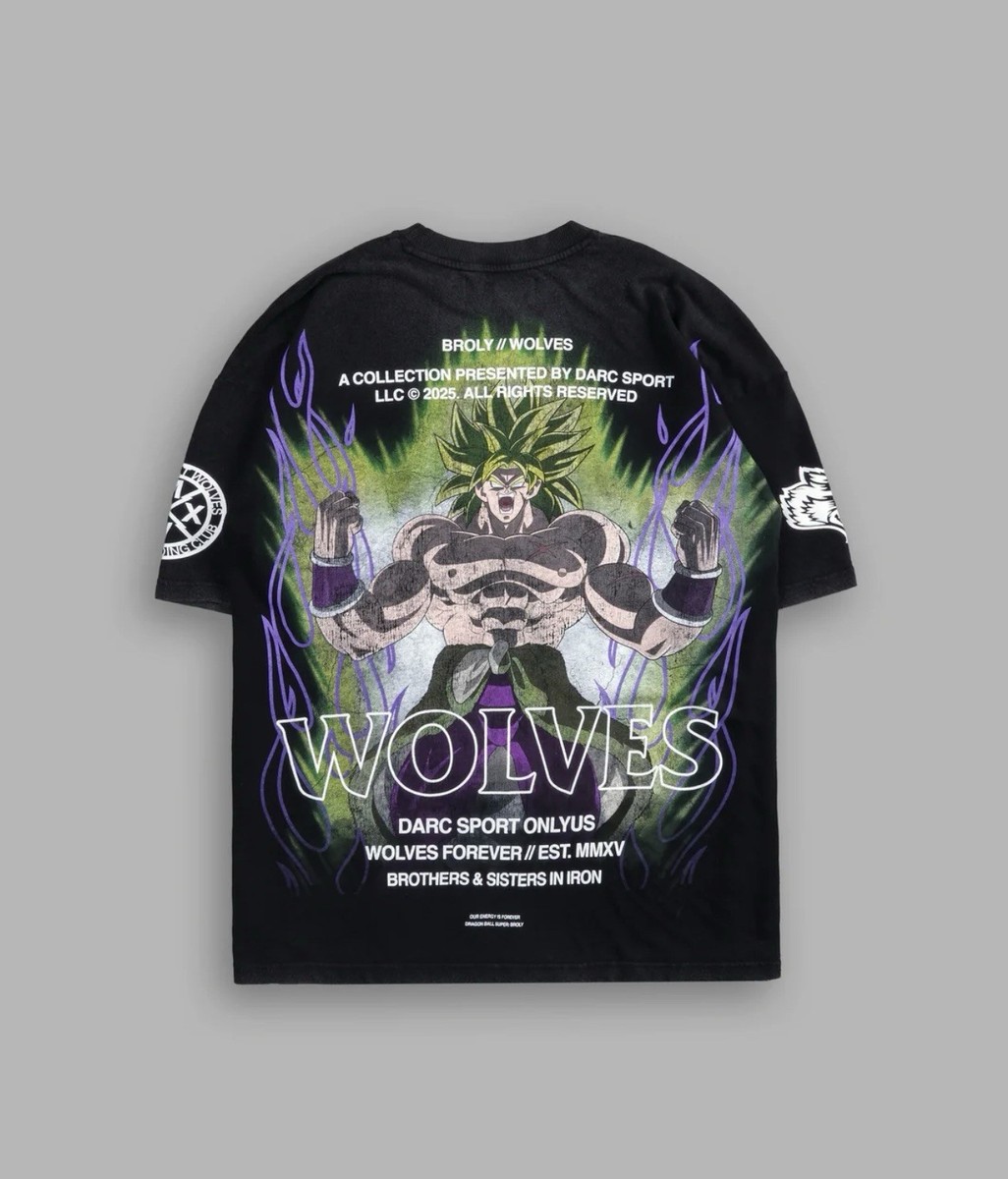 DARC SPORT X DRAGON BALL Z BROLY “FULL POWER” OVERSIZED TEE MEDIUM