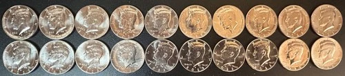 Lot of (20) Mint Uncirculated 2023-D Kennedy Half Dollars from LOOMIS OBW Roll