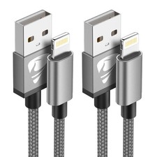 USB to iPhone Cable Heavy Duty Braided Long Fast Charger Lead 14 13 12 11 X 8 SE