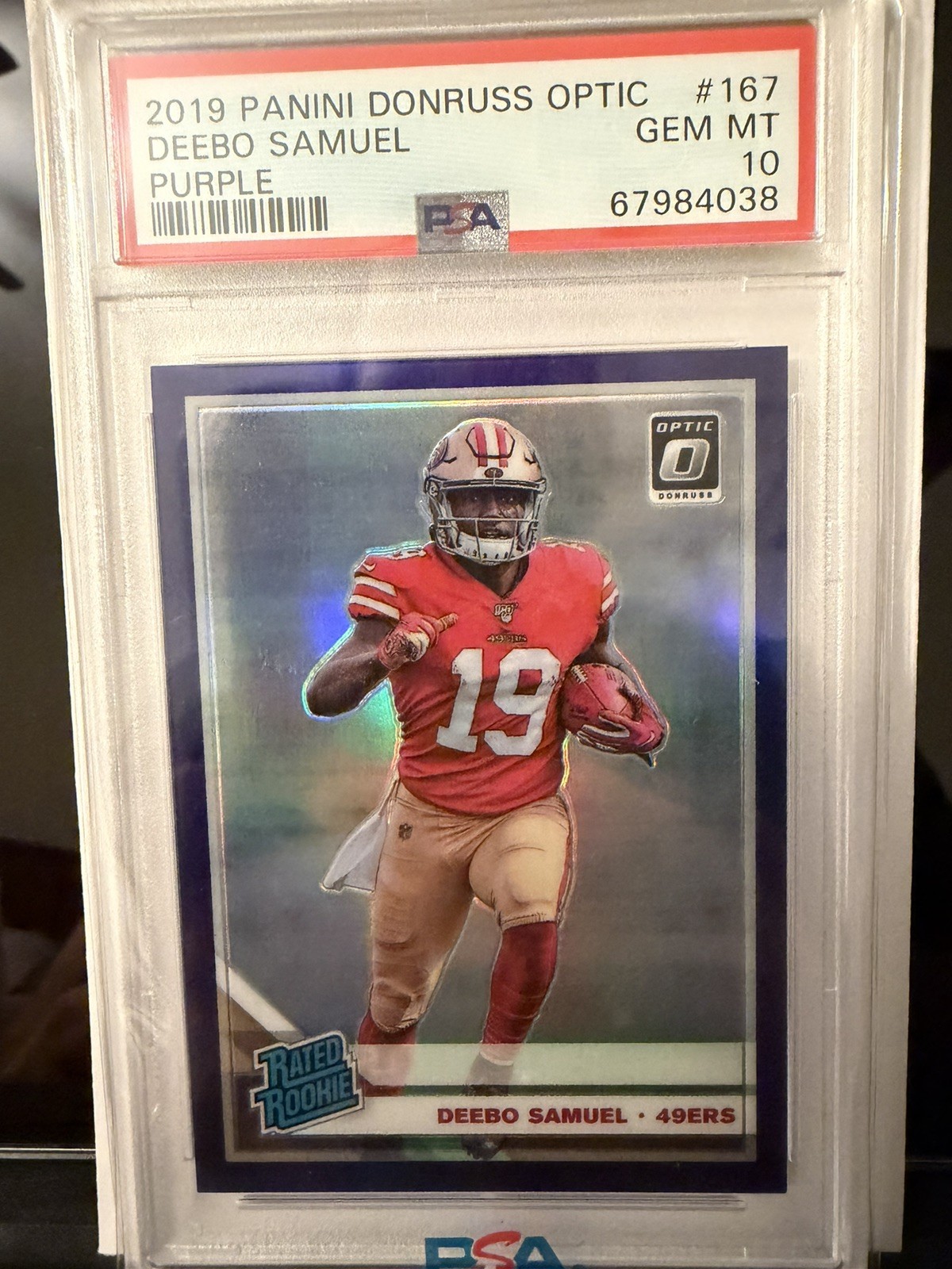 2019 Panini Donruss Optic Rated Rookie Deebo Samuel #167 Purple 03/50 (RC)