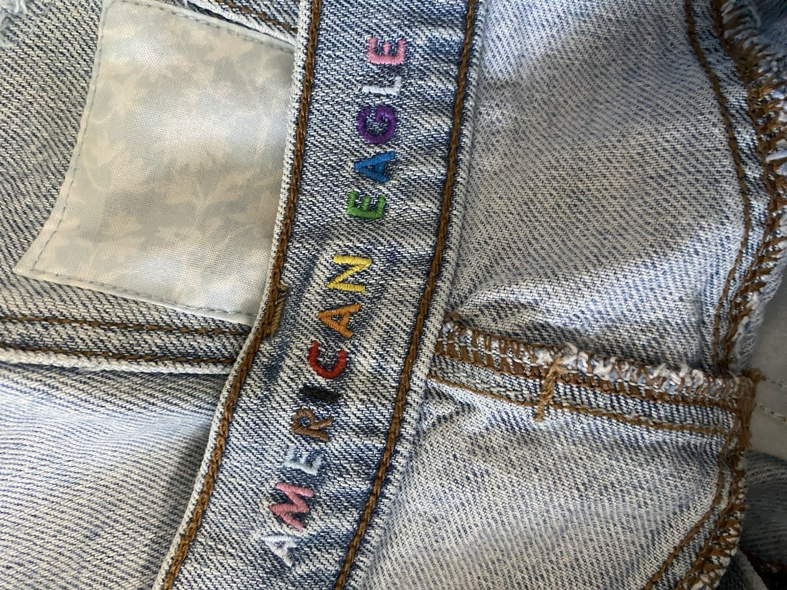 AMERICAN EAGLE size 8 DISTRESSED PATCHWORK HIGHES… - image 8