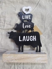 Live Love Laugh  Cow Sheep Pig Decoration