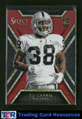 2014 Panini Select #143 T.J. Carrie Rookies Mojo Red #/75