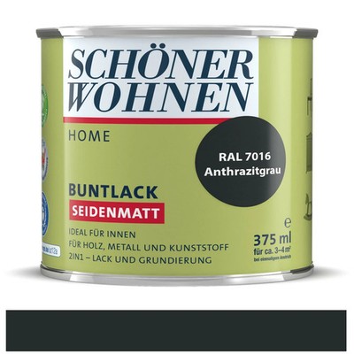 Schöner Wohnen Home Buntlack Anthrazitgrau (RAL 7016) seidenmat375 ml    22 /Lit