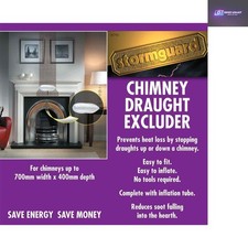 Universal Chimney Draught Excluder - 10-70cm Length for Heat Loss Prevention