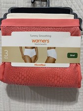 Warners Woman s Tummy Smoothing Bliss Benefits Microfiber Briefs 3 XL New