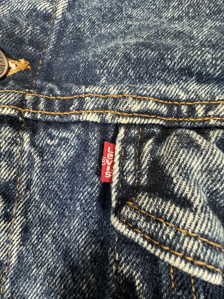 Chaqueta vaquera vintage años 80 Levis Red Wing 70507-0227 lavado ácido EE. UU. para hombre L Foto 4 de 4