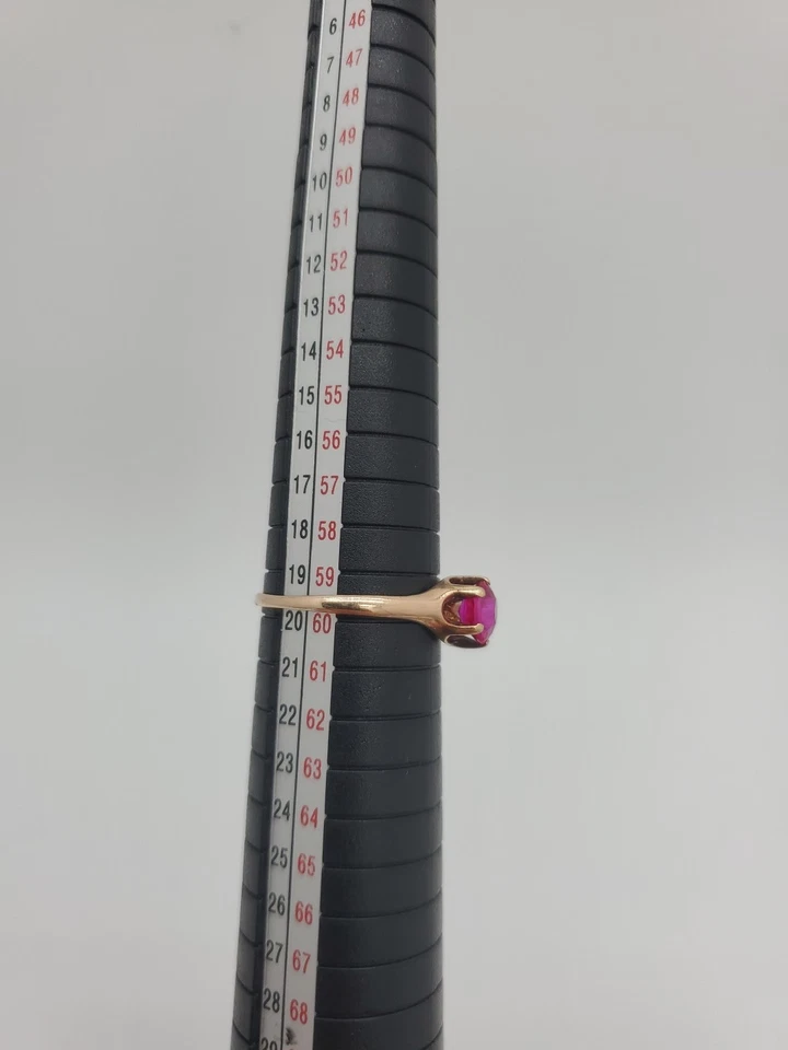 14 k gold sweet pink tourmaline solitaire ring size 9 vintage - Image 3 of 4