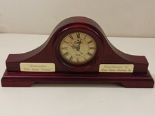 Reloj vintage camalot madera cerezo manto escritorio