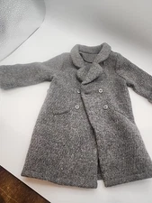 American Girl Doll Kit Kittredge Gray Winter Coat Wool Overcoat