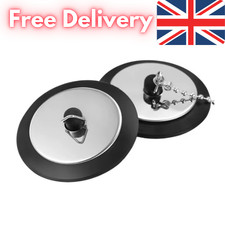 40mm Chrome Rubber Bath Sink Stopper Drain Replacement Plug Kitchen Bathroom..