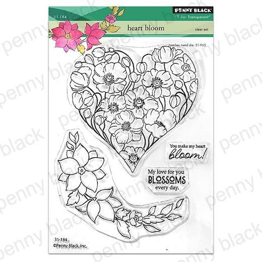 Penny Black Clear Stamps - Heart Bloom 31-184