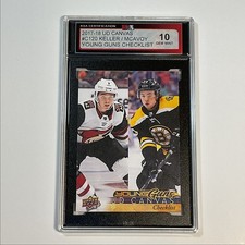 2017-18 Upper Deck Canvas Young Guns Charlie McAvoy/Clayton Keller Rookie KSA 10