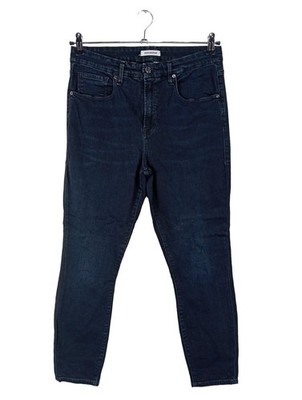 GOOD AMERICAN Röhrenjeans Damen Jeans Gr. DE 40 blau Casual-Look
