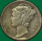 1935-D Mercury Dime Extremely Fine XF Coin #36931