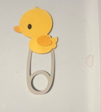 Duck Diaper Pin Paper Piece Die Cut For Scrapbooking Handmade