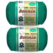 Pepperell Macrame Craft Cord 100 Yards 6mm Turquoise Durable Polypropylene