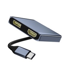 USB C to HDMI and DisplayPort Splitter Adapter 4K 60Hz, Dual Monitor Adapter ...