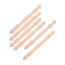 6 Pcs Wooden Unfinished for Furniture Crafts Staircase and Deck Railing