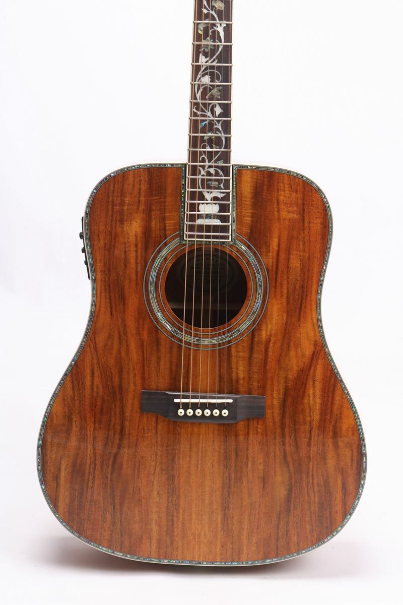 ZUWEI Electric Acoustic Guitar 6String Koa Flower San Antonio Mall