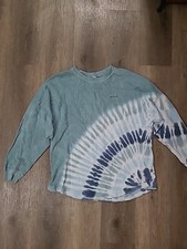 Victoria Secret PINK Blue Tie Dye Pullover Sweatshirt Womens Medium
