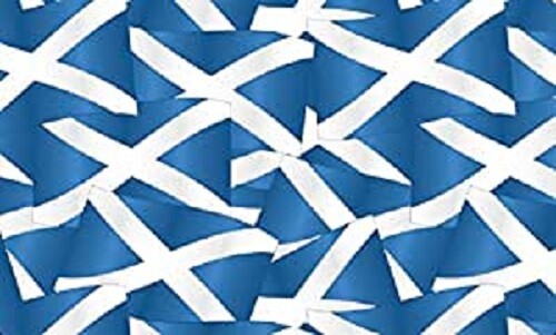 Fat Quarter Saltire Scottish Flag 100% Cotton Quilting Fabric Cross of St Andrew