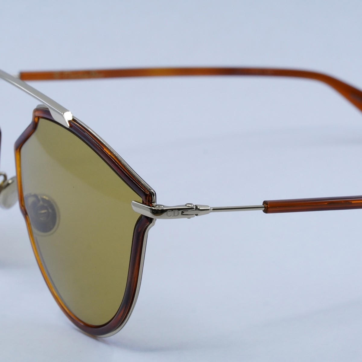 NEW DIOR SUNGLASSES, WOMEN GOLD/BROWN EYEWEAR DIORSOREALRISE 06J 70 DIOR Diorcannage Cd40165U L (61 - 11) with Brown lenses and  main image 2