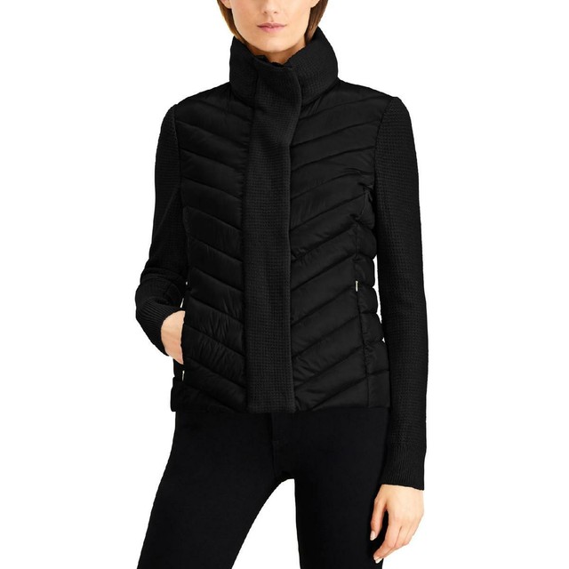 calvin klein black winter coat