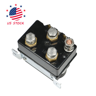 For 8000-12000lb 500A 4WD Winch Solenoid Relay Heavy Contactor Rocker Switch 4x4