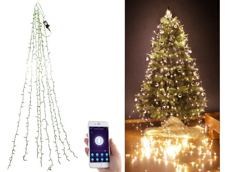 Guirlande connectée pour sapin de Noël Lunartec design haut de gamme 320 LED premium