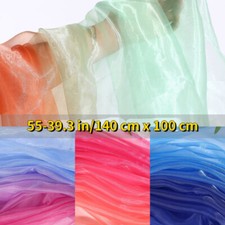 Gradient Color Organza Mesh Fabric Sheer Lace Hanfu Dress Costume Curtain Modern