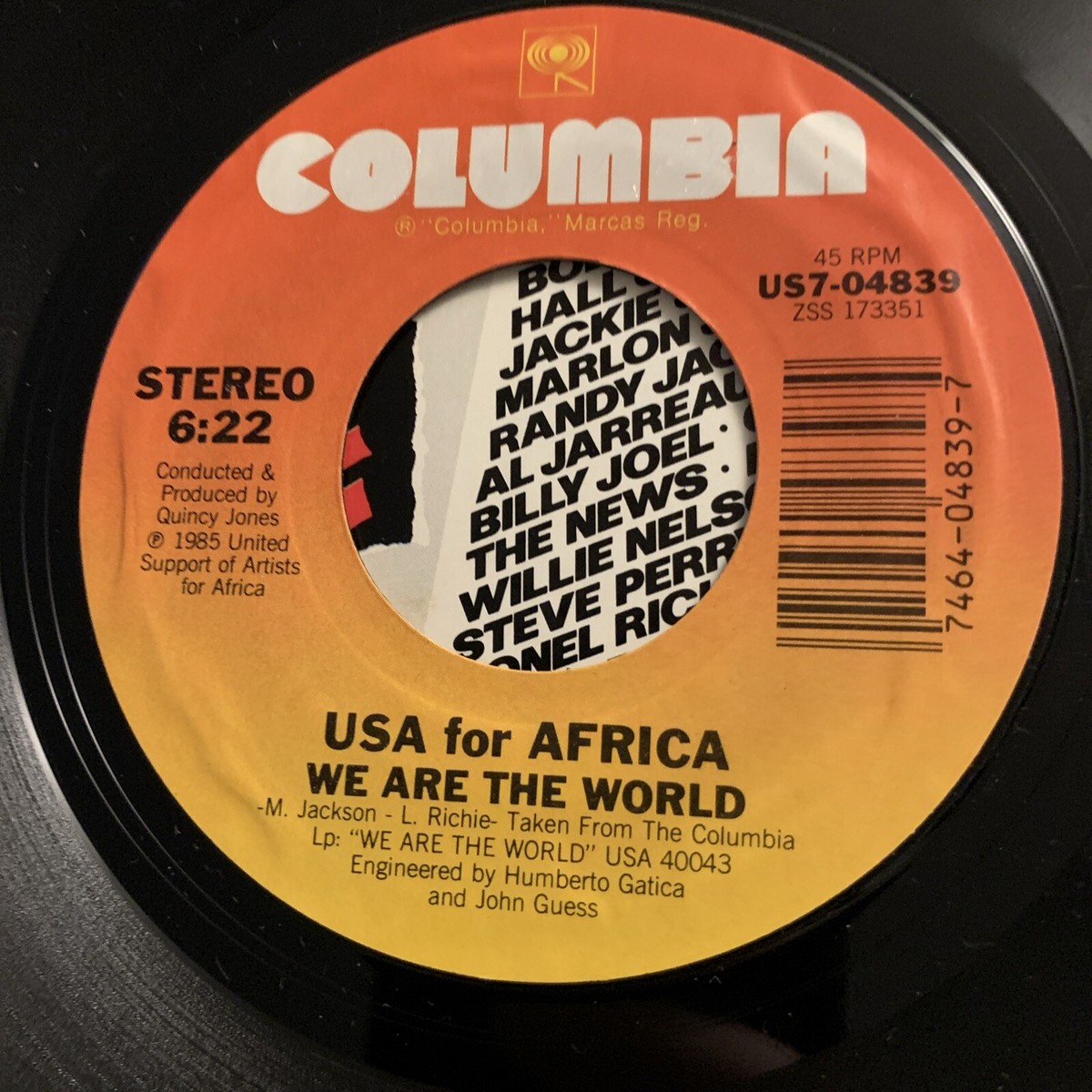 USA For Africa 45 