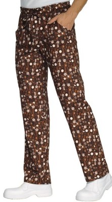 Work trousers with Elastic and Drawstring Bar Creperie Fantasy chocolate |  eBay