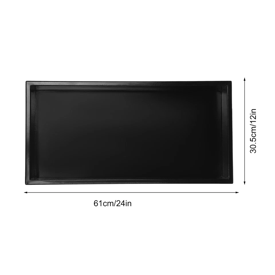 Nicho de pared de ducha de acero inoxidable 24 x 12 masilla en estante de almacenamiento de ducha negro - Imagen 3 de 4