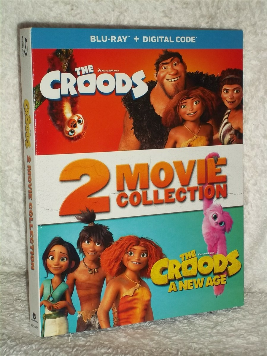 The Croods 2-Movie Collection (Blu-ray, 2021) Nicolas Cage Ryan