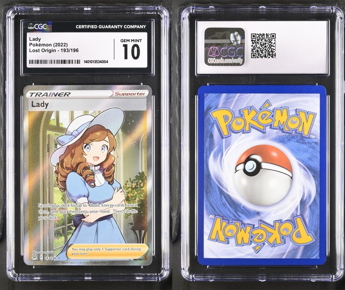 Lady 193/196 - CGC 10 - Lost Origin - Pokemon Card | eBay