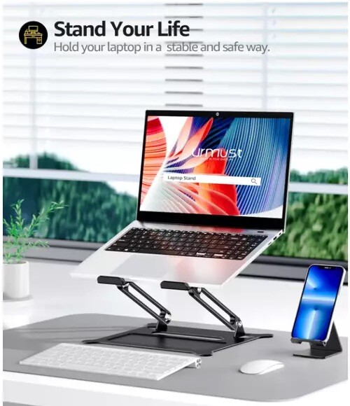 Adjustable Ergonomic Laptop Stand Portable Riser Holder for Desks