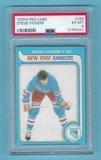 1979-80 OPC 195 Steve VIckers New York Rangers! PSA 6 EX-MT! Undergraded??
