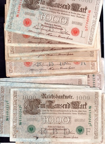(061425+1). Germany. 1,000 Mark Banknotes x 78.  1910.     DY22820 - Picture 2 of 2