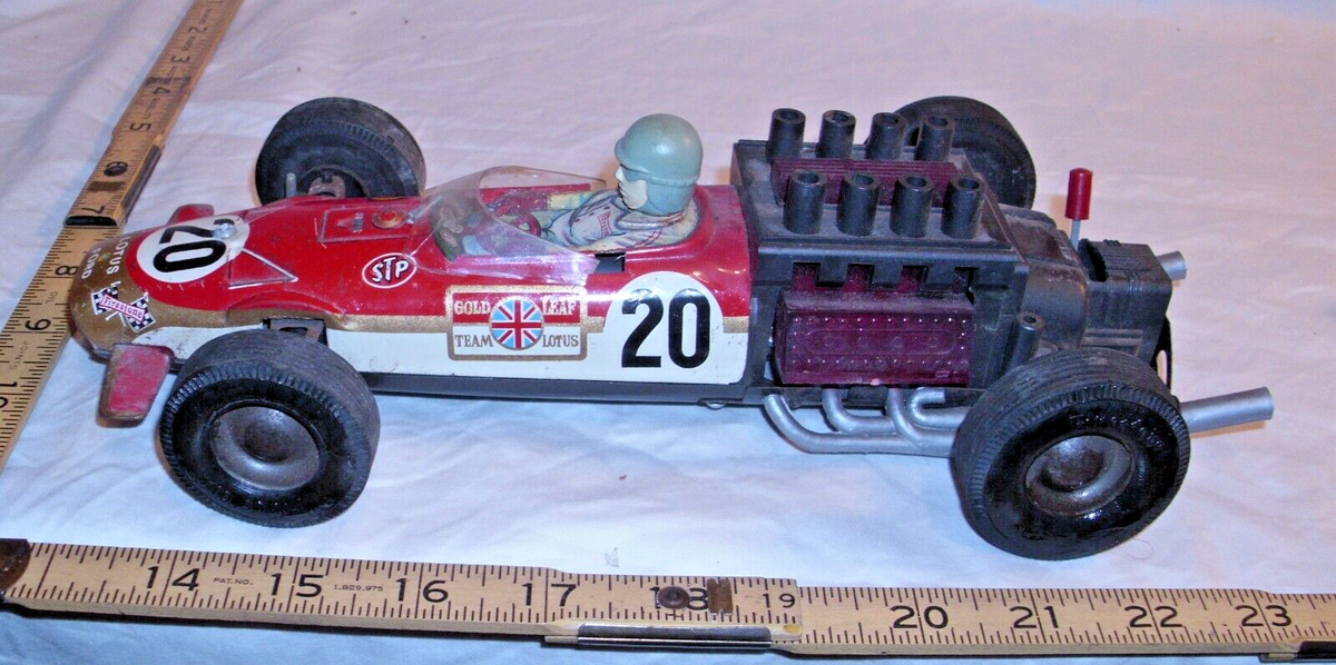 LOTUS BY FORD F-1 RACE CAR TIN BATTERY TOY 1960s JAPAN | eBay